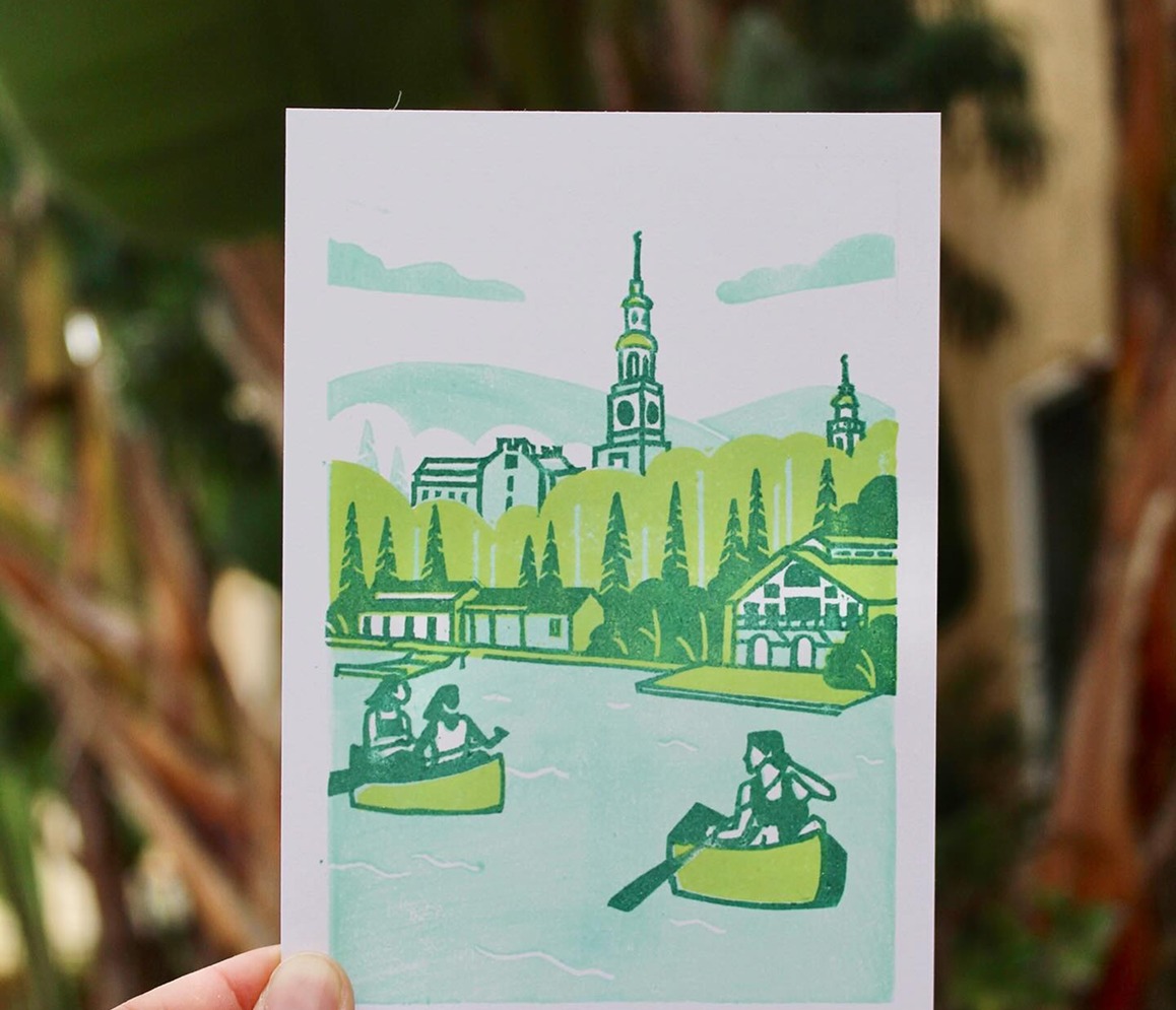 Medium linoleum print example