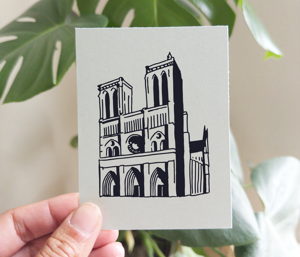 Mini linoleum print example